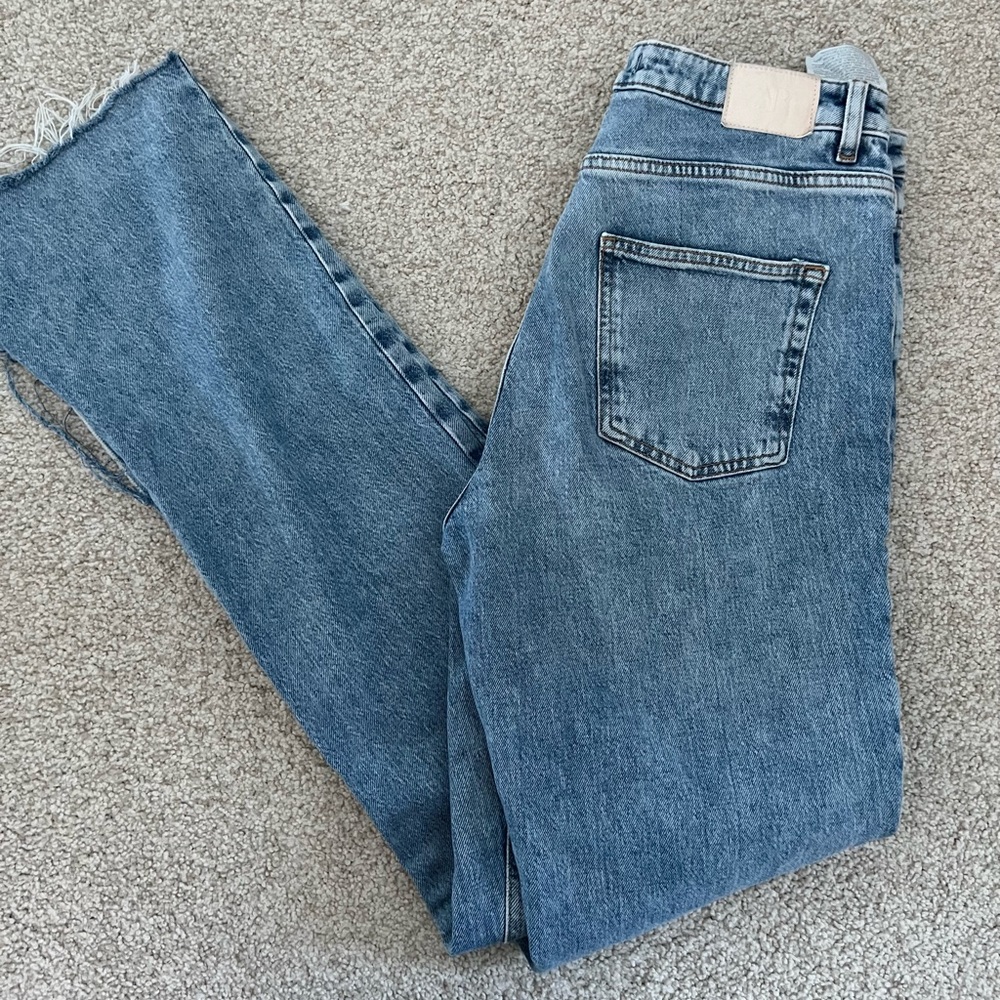 Zara split hem jeans
